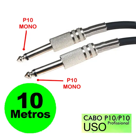 CABO P10 MONO X P10 MONO - 10 METROS