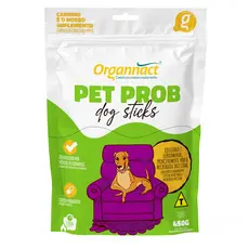 Suplemento Pet Prob Dog Sticks 450g Organnact Probióticos Para Cães Cachorro Rico Vitaminas Minerais