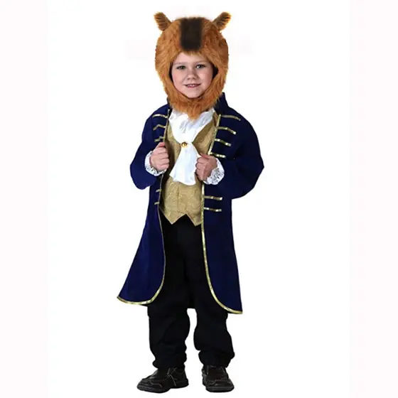 2021 Filme Beauty The Beast Traje Cosplay Para Meninos Meninas O Príncipe Besta Roupas Fantasia De Halloween Cos Ternos De Ano Novo