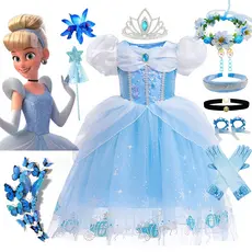 LXAA Q80 Princesa Cinderela Vestido De Natal Para Meninas Carnaval Kid Cosplay Com Luvas Festa De Aniversário