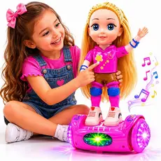 Boneca Giratória Andadora Musica Overboard Luzes e Sons Electrônica