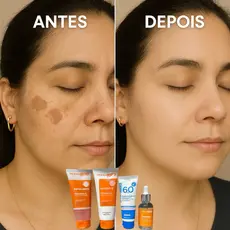 Kit Skin Care Dermachem Cuidado Facial com Vitamina C e Clareador para todos Tipos de pele Dermachem