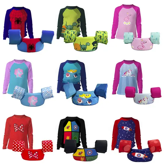 KIT Boia infantil de 1 a 6 anos + Camisa De Proteção Solar UV 50