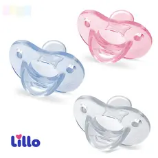 Chupeta Soft Calming Bico Simétrico 100% Silicone Tamanho 2 +6 meses com Estojo Reutilizável