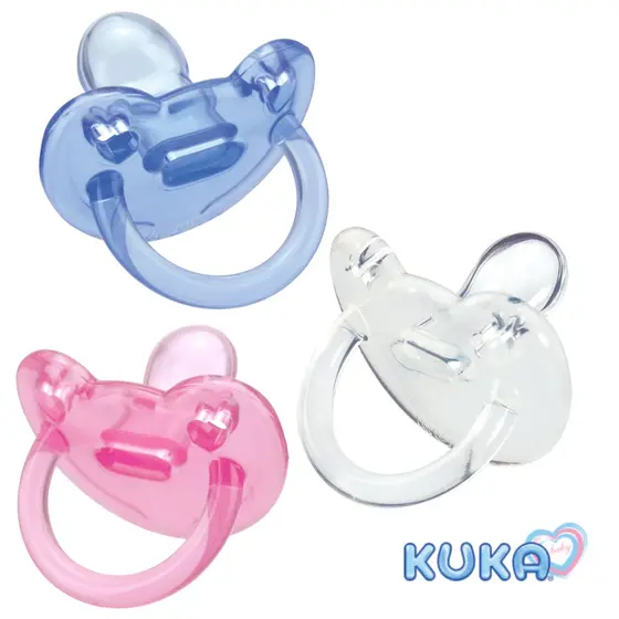 Chupeta Kuka 100% Silicone Ortodôntica para bebê 0-6 meses com Alça