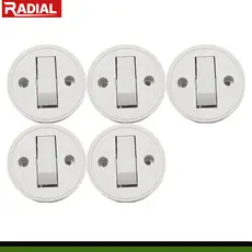 Kit 5un Interruptor Apagador Simples Externo Sobrepor