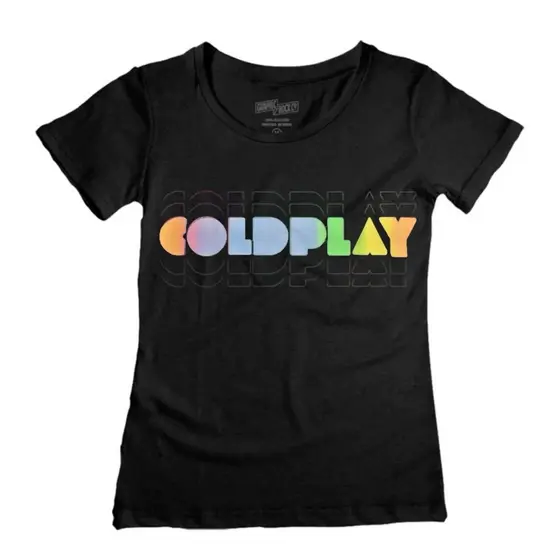 Camiseta Feminina Coldplay Camiseta Banda Coldplay Babylook