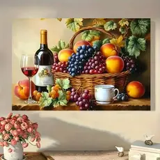 Quadro Decorativo Parede Cesta de Frutas cozinha 1 peça decoração paredes sala cozinha quarto