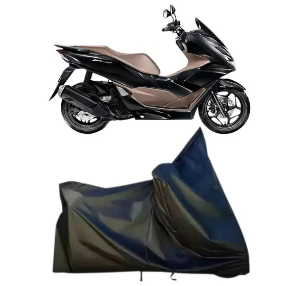 Capa de Cobrir Moto Honda PCX em Couro Impermeável Forrado Protetora Anti Risco e Raios UV