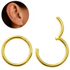 Piercing Argola Click em Titânio Septo Helix Daith Orelha, Cartilagem, Brinco, Septo, Daith, Tragus, Rook, Conch
