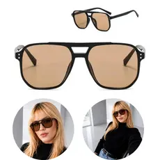 Óculos De Sol Feminino Estilo Blogueira Quadrado Luxo  Proteção UV Vintage Tendencia Blogueira