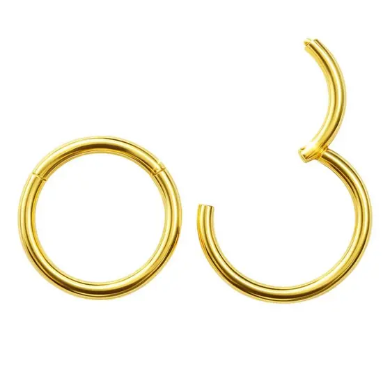 KIT 2 Piercing Argola Click em Titânio Septo Helix Daith Orelha, Cartilagem, Brinco, Septo, Daith, Tragus, Rook, Conch