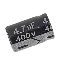 100 peças Capacitor Eletrolítico 4,7 Uf x 400 V 105 Graus Chongx 105°