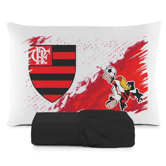JOGO DE LENÇOL SOLTEIRO DE LUXO FLAMENGO FRONHA TRAVESSEIRO LENÇOL DE ELASTICO INFANTIL