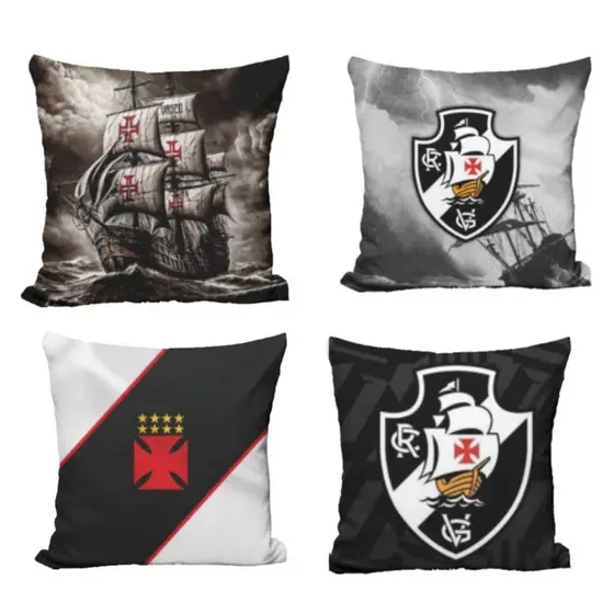 KIT COM 4 CAPAS PARA ALMOFADAS DE LUXO VASCO DA GAMA ALMOFADAS DE TIME