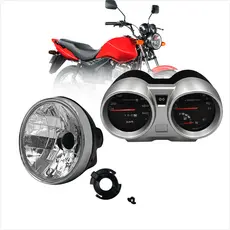 Farol Completo Cg Titan 150 Aro Cromado + Painel Cg Titan 150 Sport 2004 2005 2006 2007 2008 a 2013 Similar original