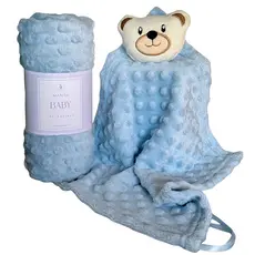 Kit Manta + Naninha Bebê Fleece Pipoquinha | Super Macio e Quentinho | Menino Menina