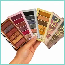Paleta de Sombras Luisance Luz Silver Rosé Gold Mini Nude Compacta Pigmentada Matte e Cintilante