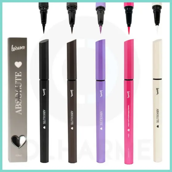 Caneta Delineadora Luisance Absolute Ponta Fina Alta Pigmentação Preto Branco Rosa Lilás Marrom