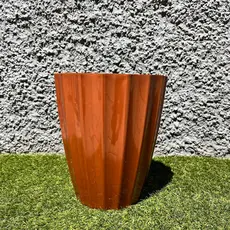 Vaso Planta Coluna Facetada Polietileno Moderno Decorativo Luxo 29x25
