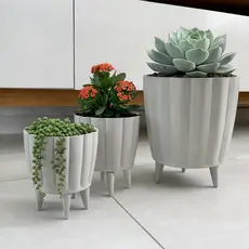 Kit 3 mini Vasos para Planta Estilo Moranga Cachepot com Pezinho