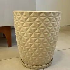 Vaso para decoração e plantas - polietileno diamante N1 COM PRATO COLETOR