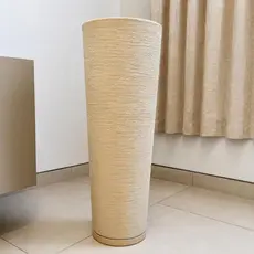 Vaso para Plantas Coluna Ibiza Escovada 71cm Com Prato Coletor