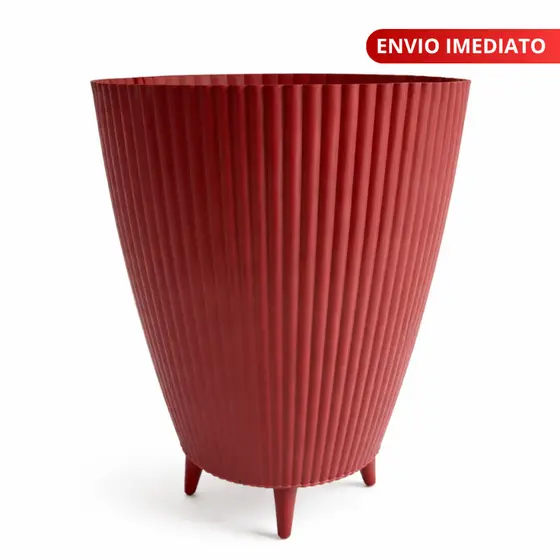 Vaso para Plantas Canelado Coluna 34x26 Decorativo Moderno para Sala Jardim Flores + Brinde
