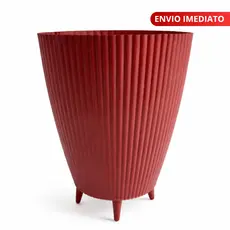 Vaso para Plantas Canelado Coluna 34x26 Decorativo Moderno para Sala Jardim Flores + Brinde