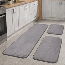 Jogo de Tapete para Cozinha Sala 3 Peças Varias cores Passadeira antiderrapante Decorativo ll Piso