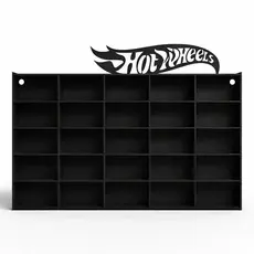 Porta Carrinhos Hot Wheels em MDF Expositor Para 25 Carrinhos