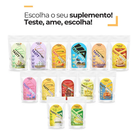 Tasty Whey Sachê 35g Kit com 1 Unidade | Suplemento Alimentar Proteico | Sabores Variados