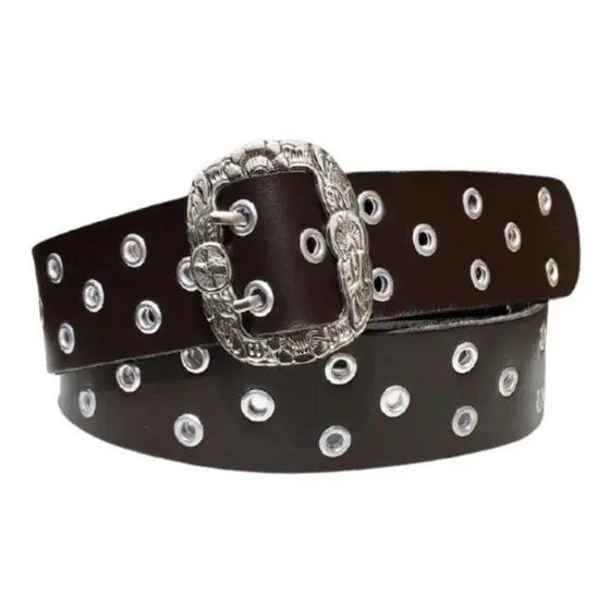 Cinto de Couro Feminino e Masculino Muladeiro Country com Fivela 2 Pinos