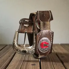 Cinto Masculino Mangalarga Marchador Couro Legítimo Estilo Sertanejo E Cowboy Com Aplique