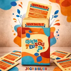 Jogo Bíblico de Cartas Quem Sou Eu | 50 Cartas Temáticas para Toda a Família Cristã | Penkal Livros Cristão