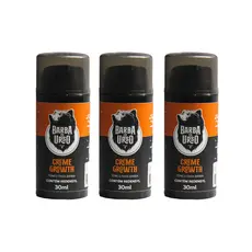 Kit 3 Tônico Para Falhas na Barba Creme Growth com Redensyl Barba De Urso