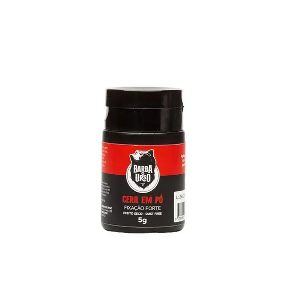 Cera Pomada em Pó Modelador com efeito extra seco e fixação forte 5GR Barba de Urso
