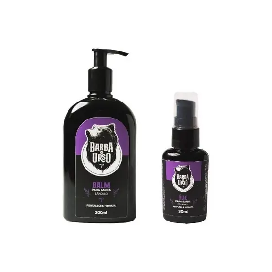 KIT Balm Hidratante 300ml + Óleo Sândalo Barba de Urso