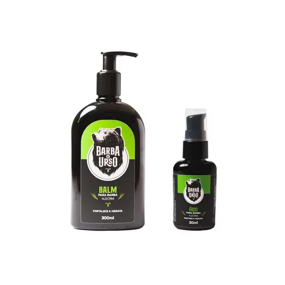 KIT Balm Hidratante 300ml + Óleo Alecrim Barba de Urso