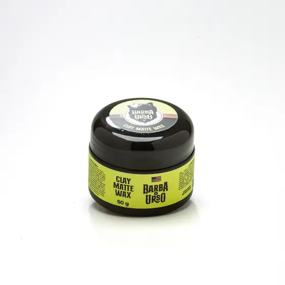 Pomada Cera modeladora de cabelo com efeito Matte Clay e fixação média /forte Barba de Urso