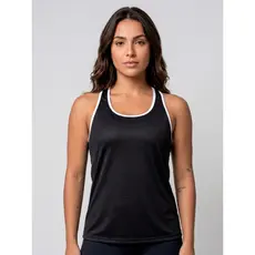 Blusa Regata Fitness Feminina Tecido Dry Fit Texturizado Preta