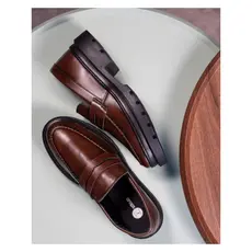 Sapato Social Masculino Casual Mocassim Costurado Piettro Trabalho Eventos Confortável Dia Dia Dia dos Pais