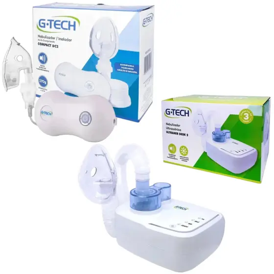 Inalador Nebulizador Ultrassónico Ultraneb Desk2 G-Tech Bivolt OU Inalador Nebulizador DC2 G-Tech Bivolt