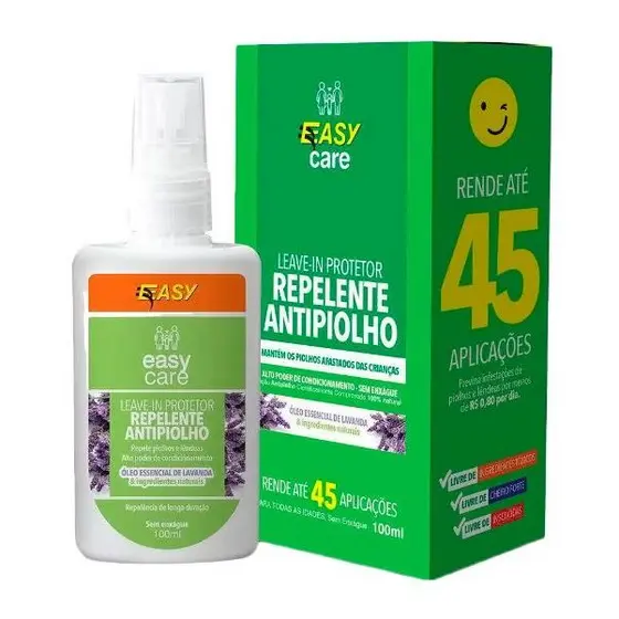 Leave-in Protetor - Repelente Spray Antipiolho Easy Care 100ml ou 200ml