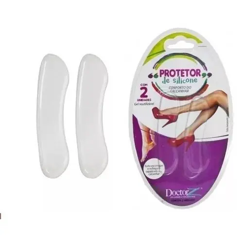 1 Par Protetor Calcanhar Gel Silicone Anti Bolha Calo Sapato Antiderrapante Anatômico Ortopedica Doctor Z