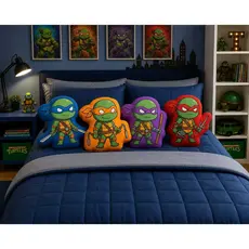 Almofadas Turtle Ninja – Micropercal 48x40 com Enchimento Macio