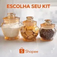 Pote de Vidro Âmbar com Tampa Hermética  – Organização e Charme para sua Cozinha