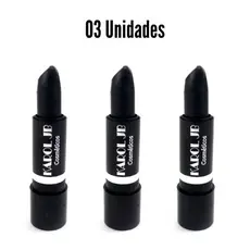 Batom Preto para Halloween no labial ou rosto 3,5g