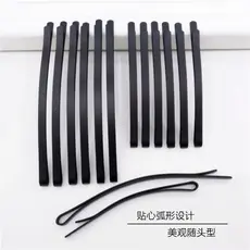 Clip De 10/30 pcs Franja Cabelo Grande Pequeno Dobra Preto Uma Palavra Arco Quebrado Disco Espesso E Apertado