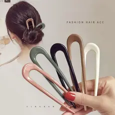 Grampo De Cabelo Em Forma De U Vintage De Ácido Acético, Acessórios De Cabelo Para Coque De Chignon Feminino